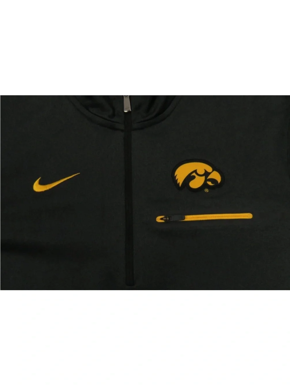 Iowa Hawkeyes NCAA Nike Dri Fit Coaches Field 1/4 Zip Pullover Jacket S